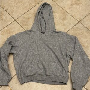 SKIMS Gray Crop Hoodie